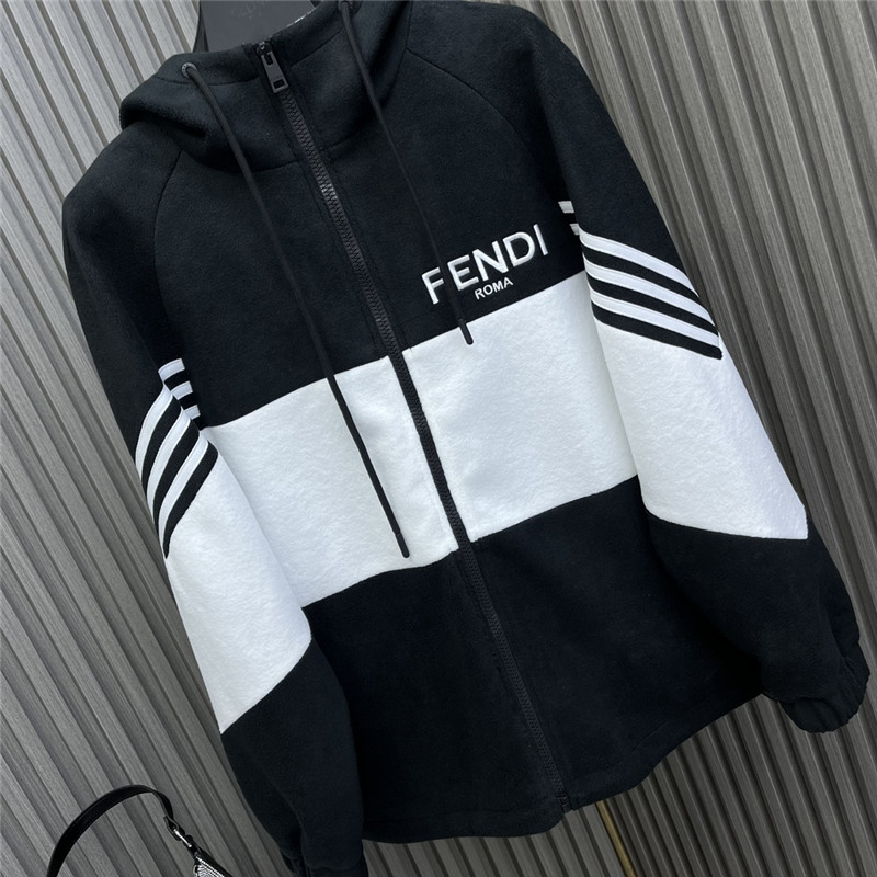 F**di hooded zipped jacket
