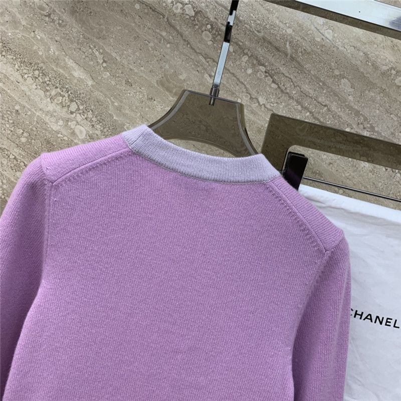Ch**el macaron color cardigan in purple