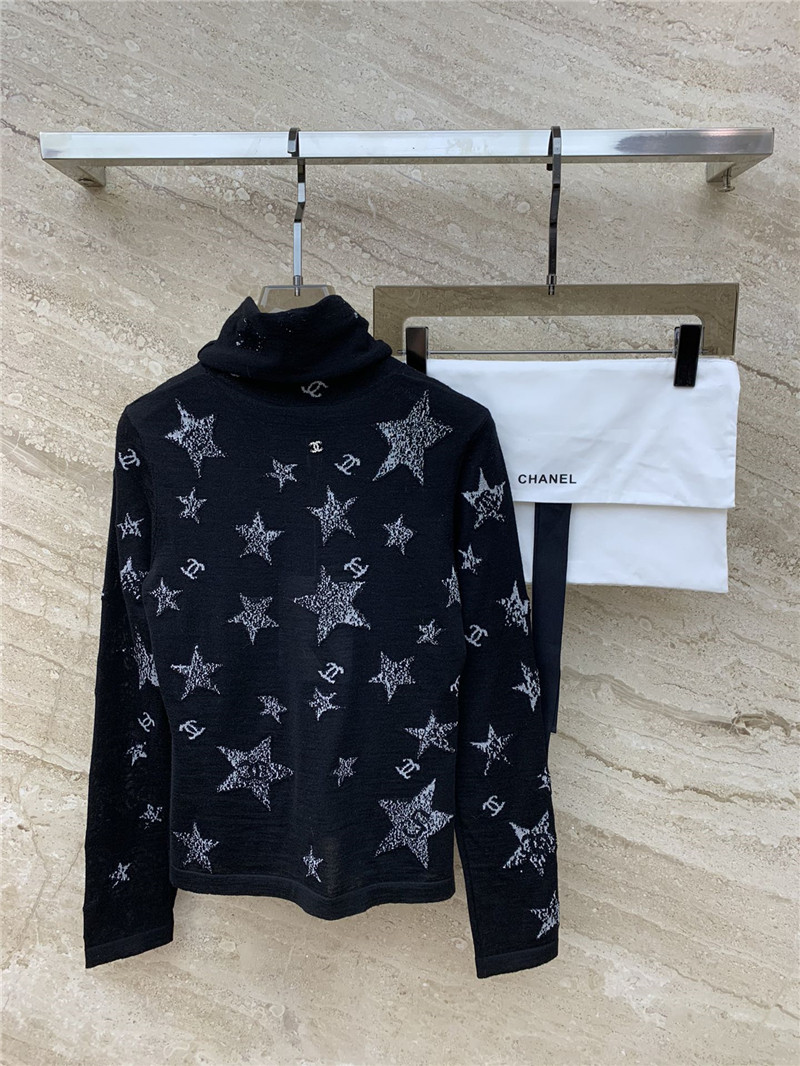 Ch**el wool turtleneck star sweater