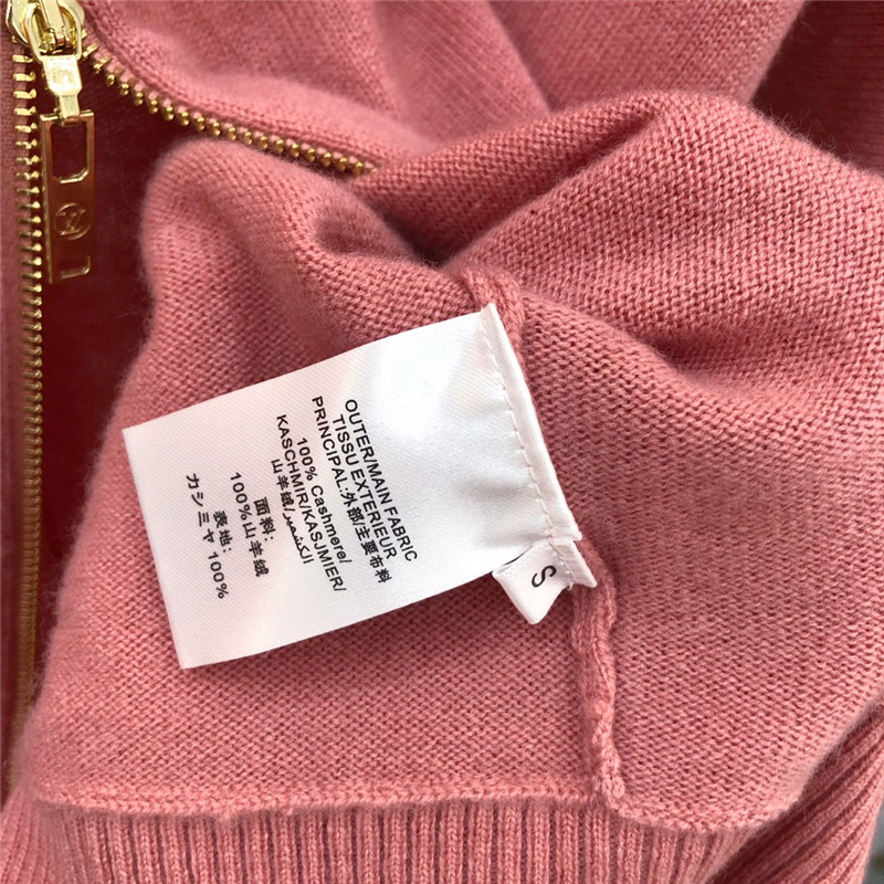 l0vis Vvtt0n zip cashmere cardigan in pink