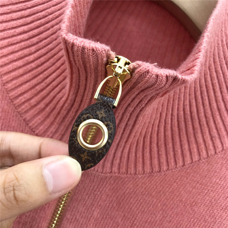 l0vis Vvtt0n zip cashmere cardigan in pink