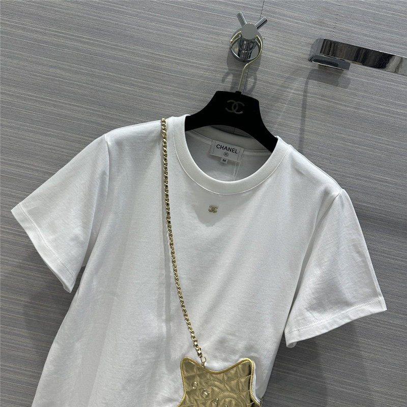 Ch**el star bag pure cotton t-shirt