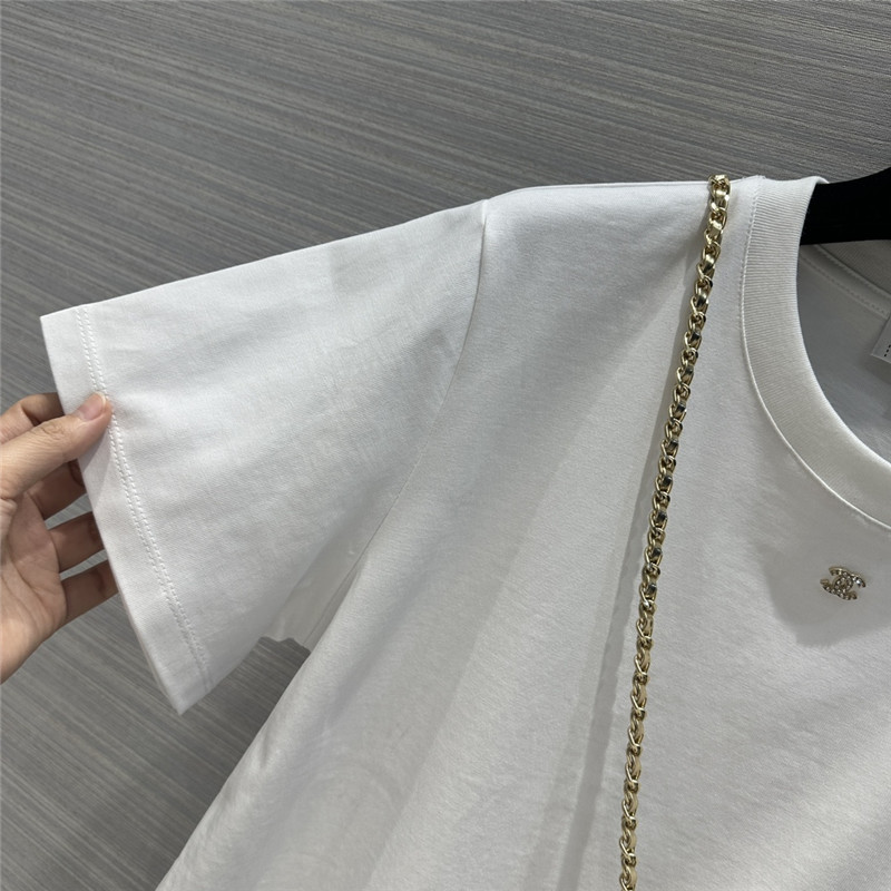 Ch**el star bag pure cotton t-shirt