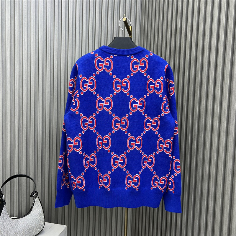 Gvc*1 logo embroidered jacquard sweater