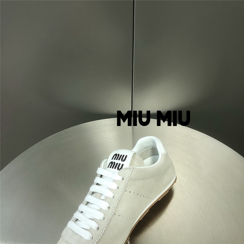 Miu Miu Suede Sneakers in White
