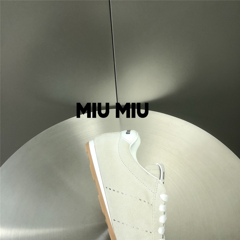 Miu Miu Suede Sneakers in White
