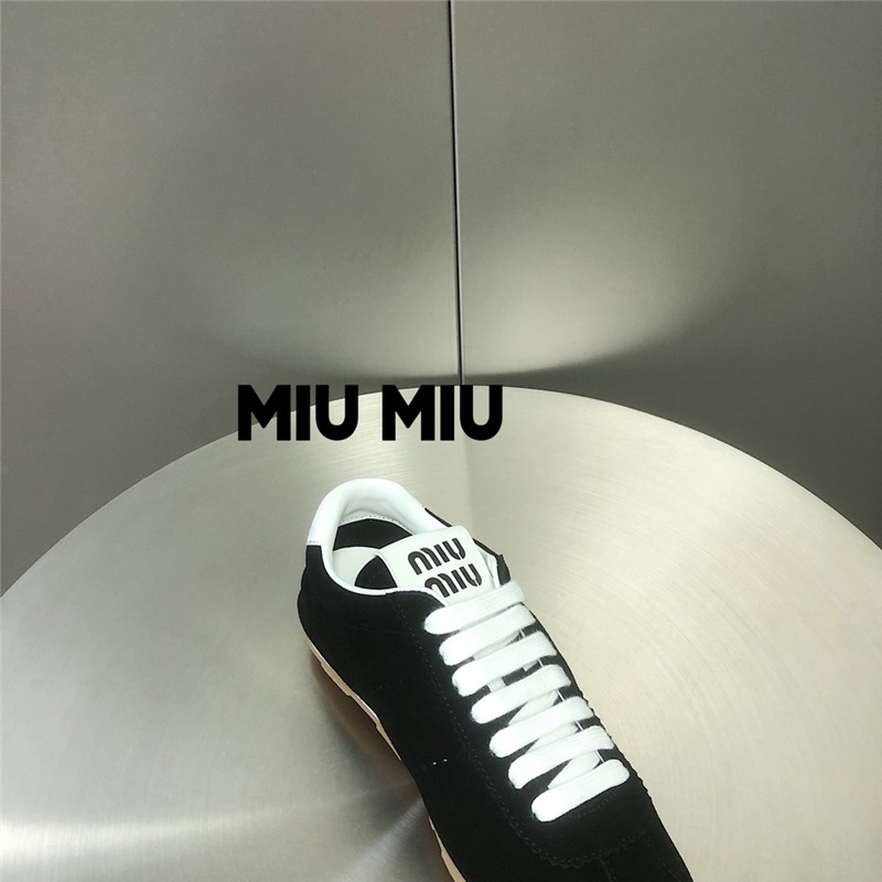 Miu Miu Black Suede Sneakers