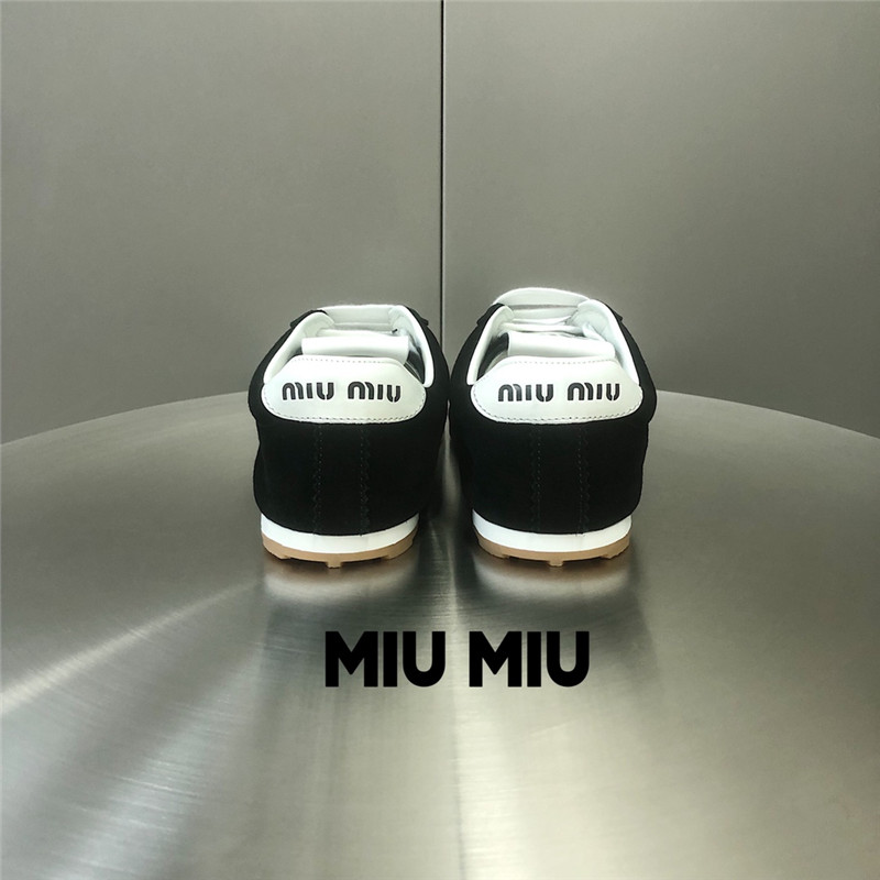 Miu Miu Black Suede Sneakers