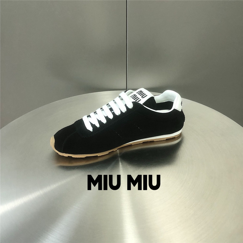 Miu Miu Black Suede Sneakers