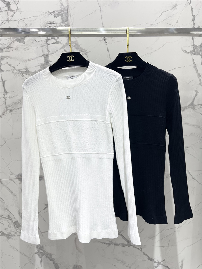 Ch**el logo paneled knitted sweater