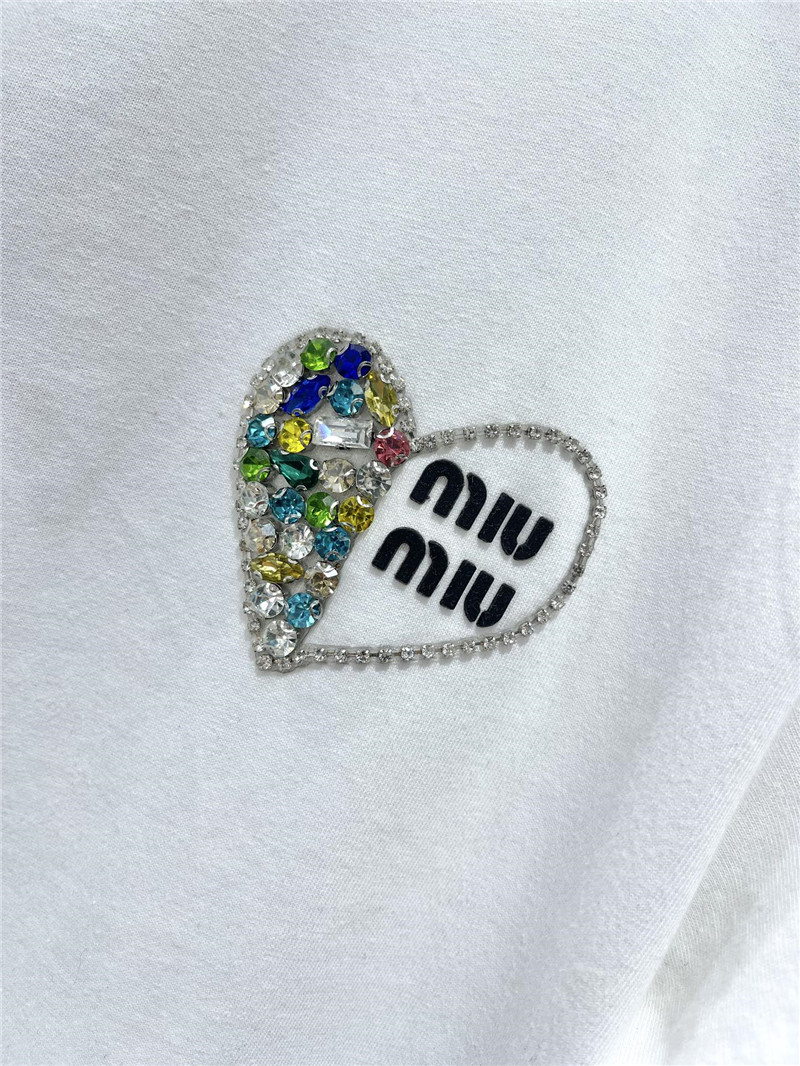 m1um1u new love color D1am0nd short-sleeved t-shirt