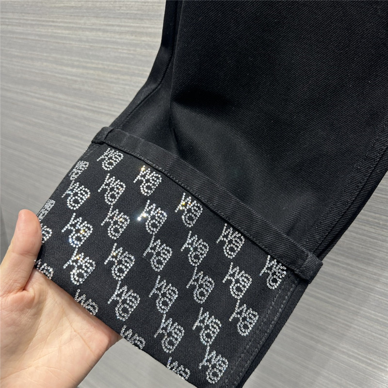 A1exa*der wang straight-leg jeans with rolled cuffs
