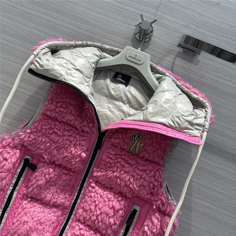 Moncler teddy terry wool vest down jacket