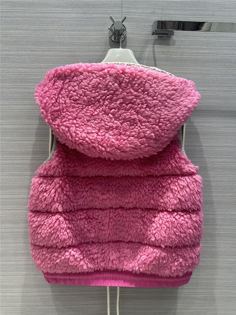 Moncler teddy terry wool vest down jacket