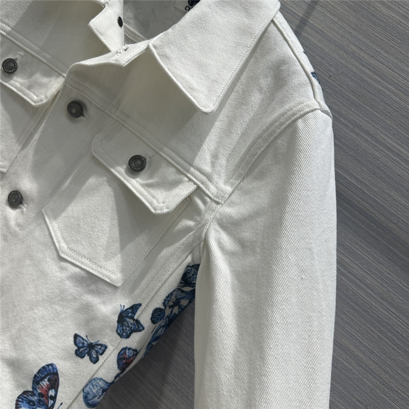 D10r jouis butterfly pattern denim jacket