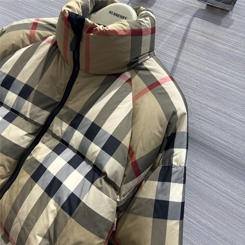 Bv*b*rry birch brown grid down jacket jacket