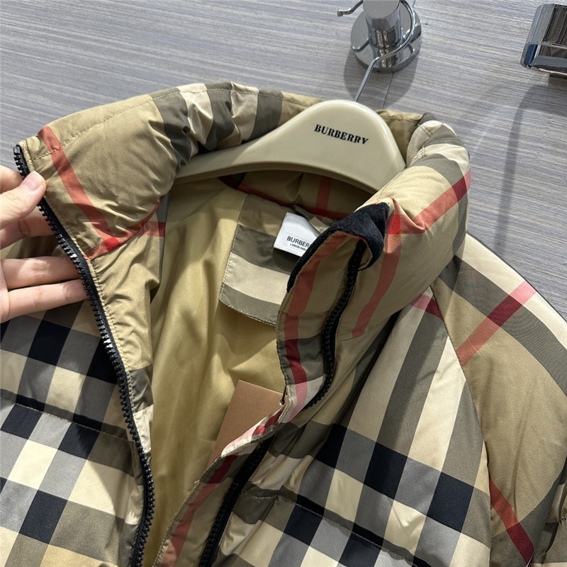 Bv*b*rry birch brown grid down jacket jacket