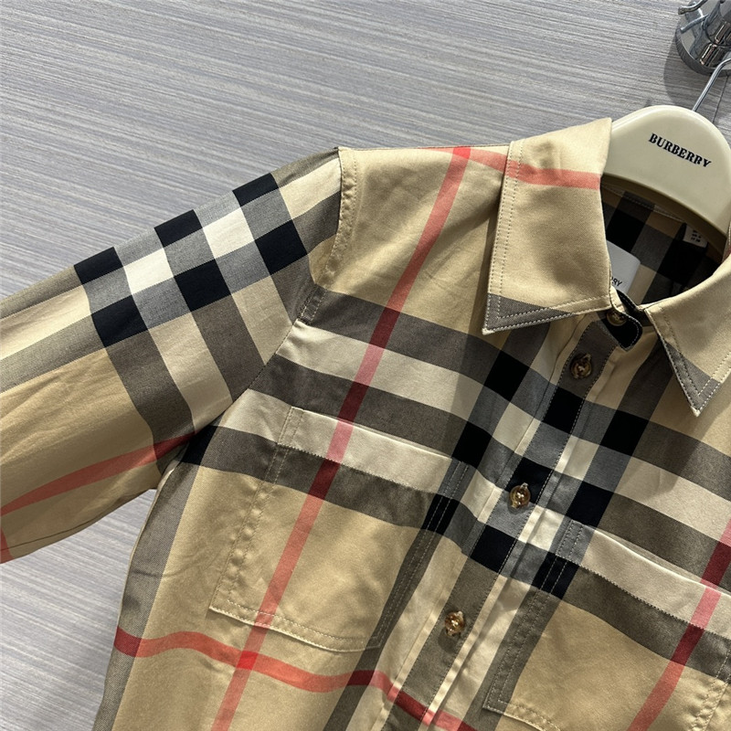 Bv*b*rry retro checkered cotton house silk shirt