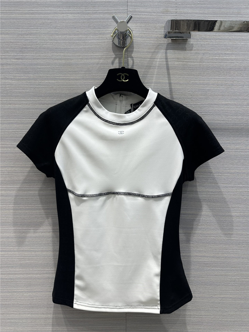 Ch**el black and white panda t-shirt