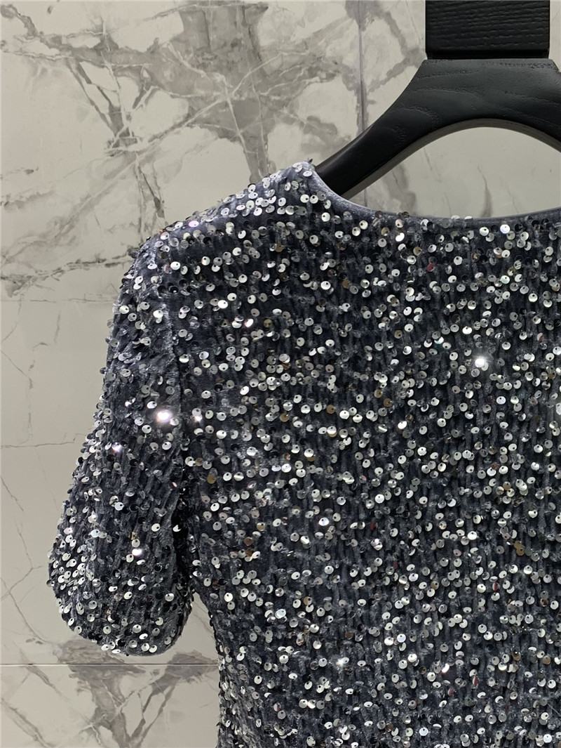 Y51 new sequined velvet top