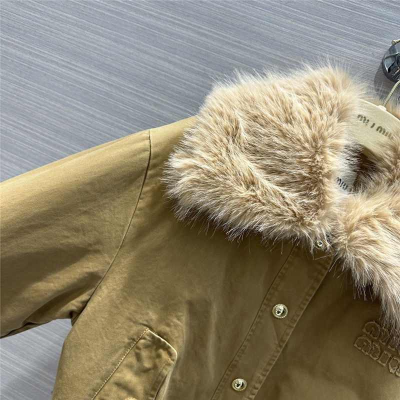 M1um1u maillard wear cotton jacket