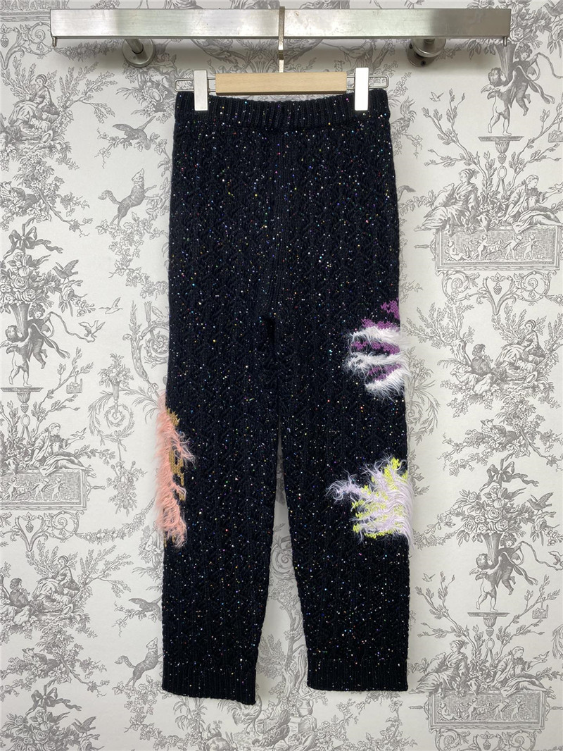 Ch**el heavy knitted trousers