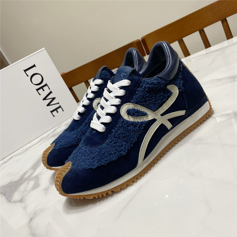 L0ew* dark blue flow runner sneakers
