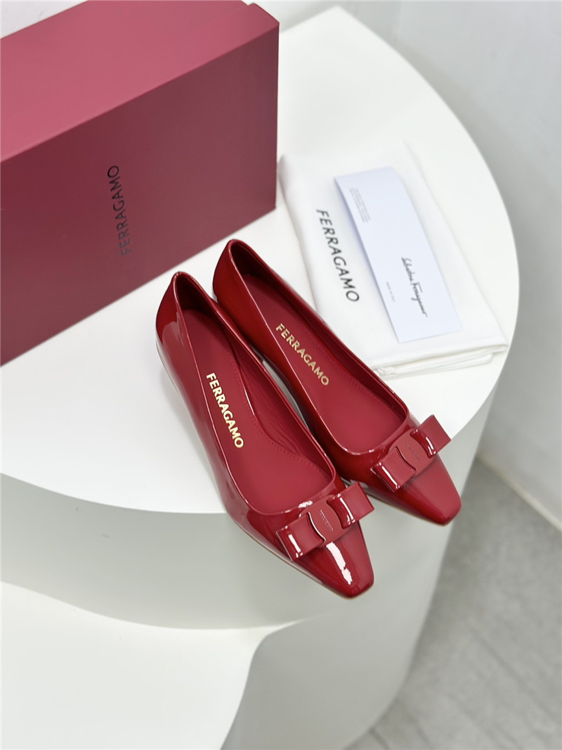 Salvatore Ferragamo bow square toe shoes