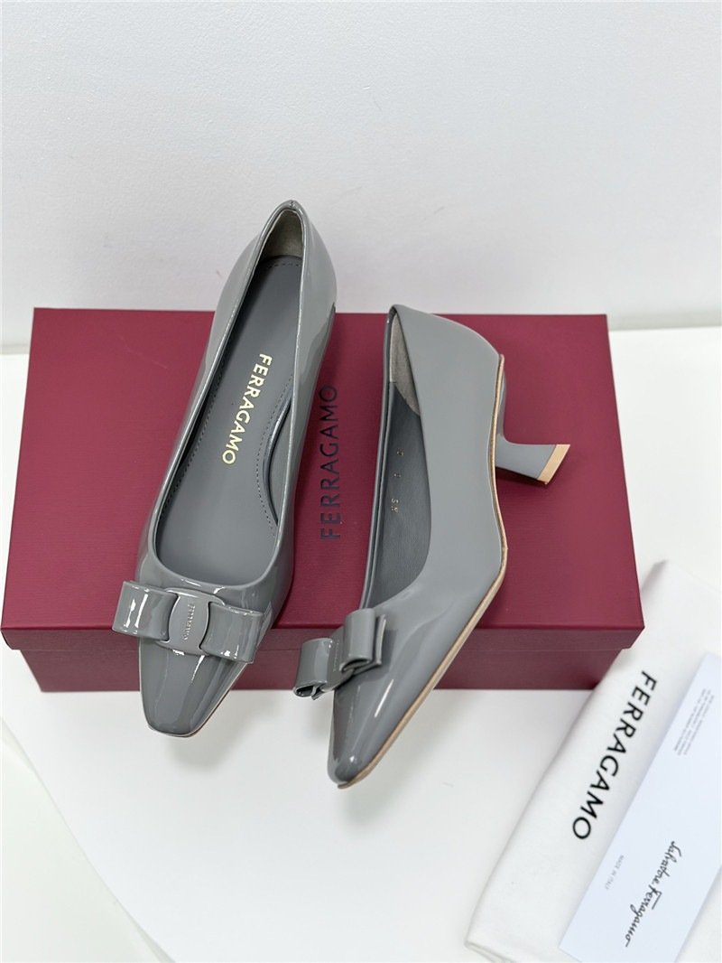 Salvatore Ferragamo bow square toe shoes