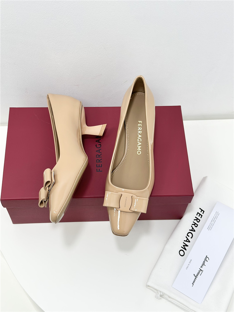 Salvatore Ferragamo bow square toe shoes