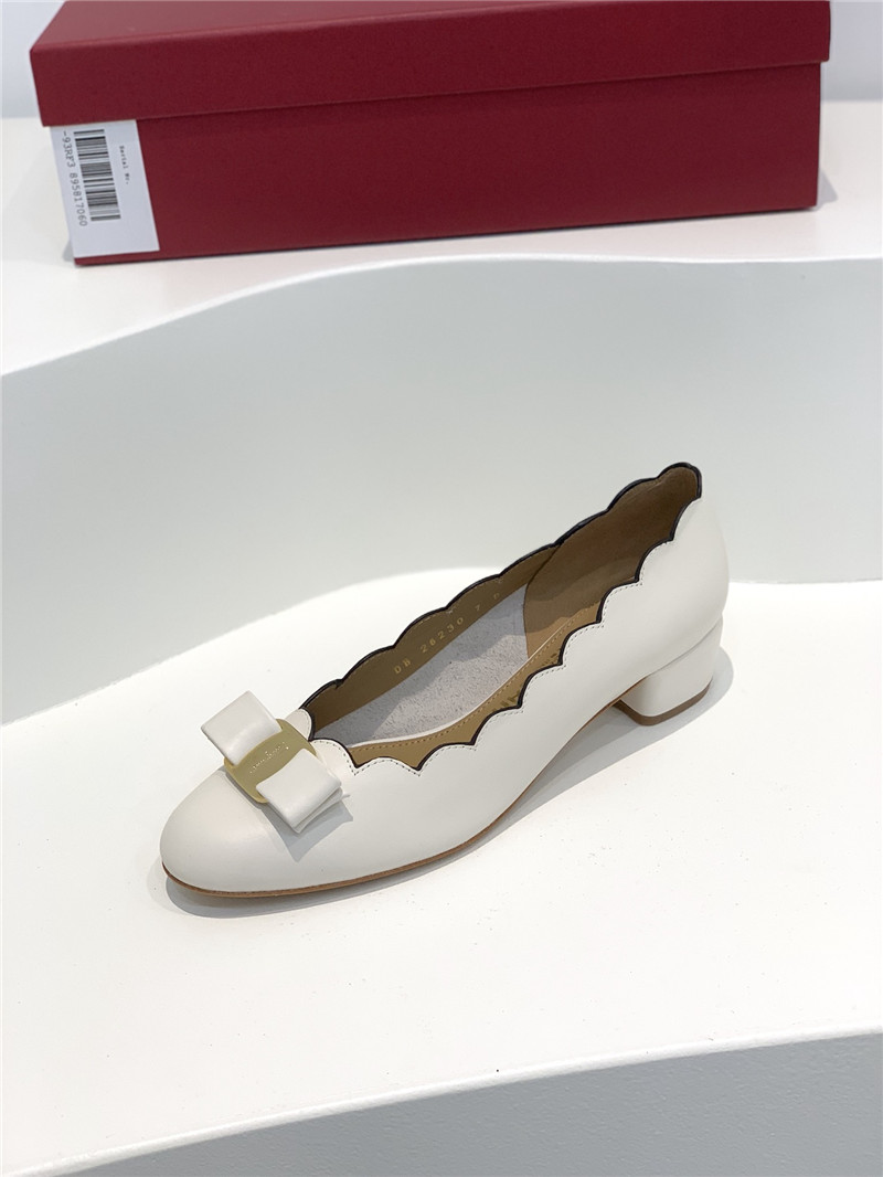 Salvatore Ferragamo scalloped wavy edge pumps