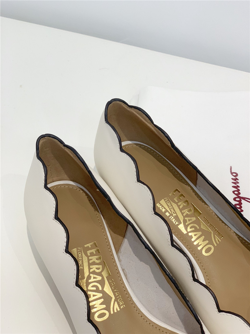 Salvatore Ferragamo scalloped wavy edge pumps