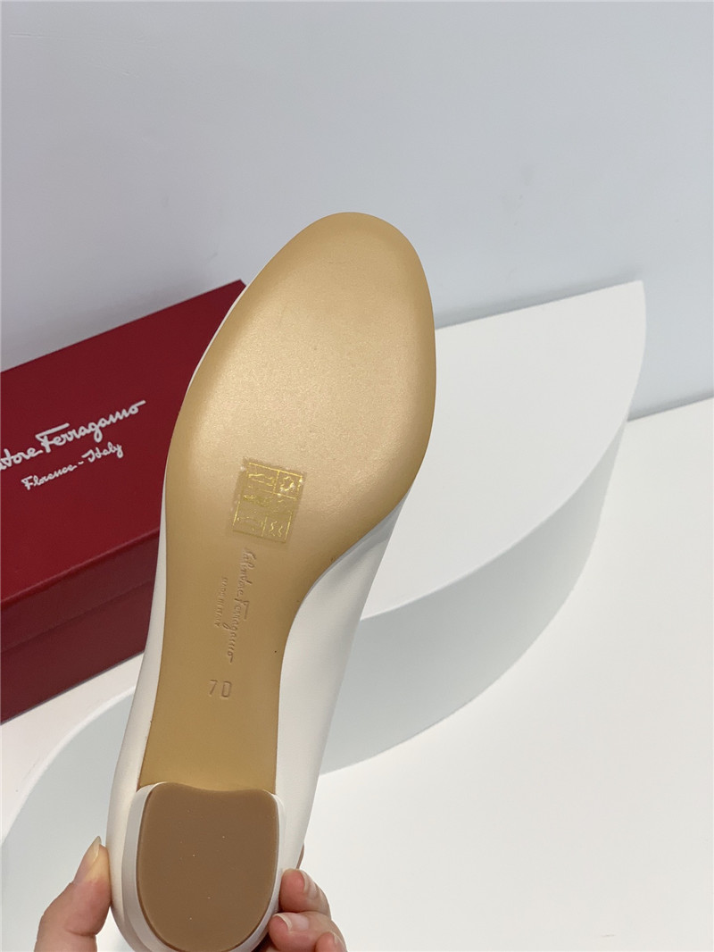 Salvatore Ferragamo scalloped wavy edge pumps