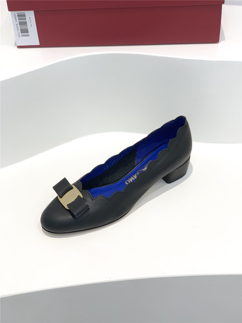 Salvatore Ferragamo scalloped wavy edge pumps