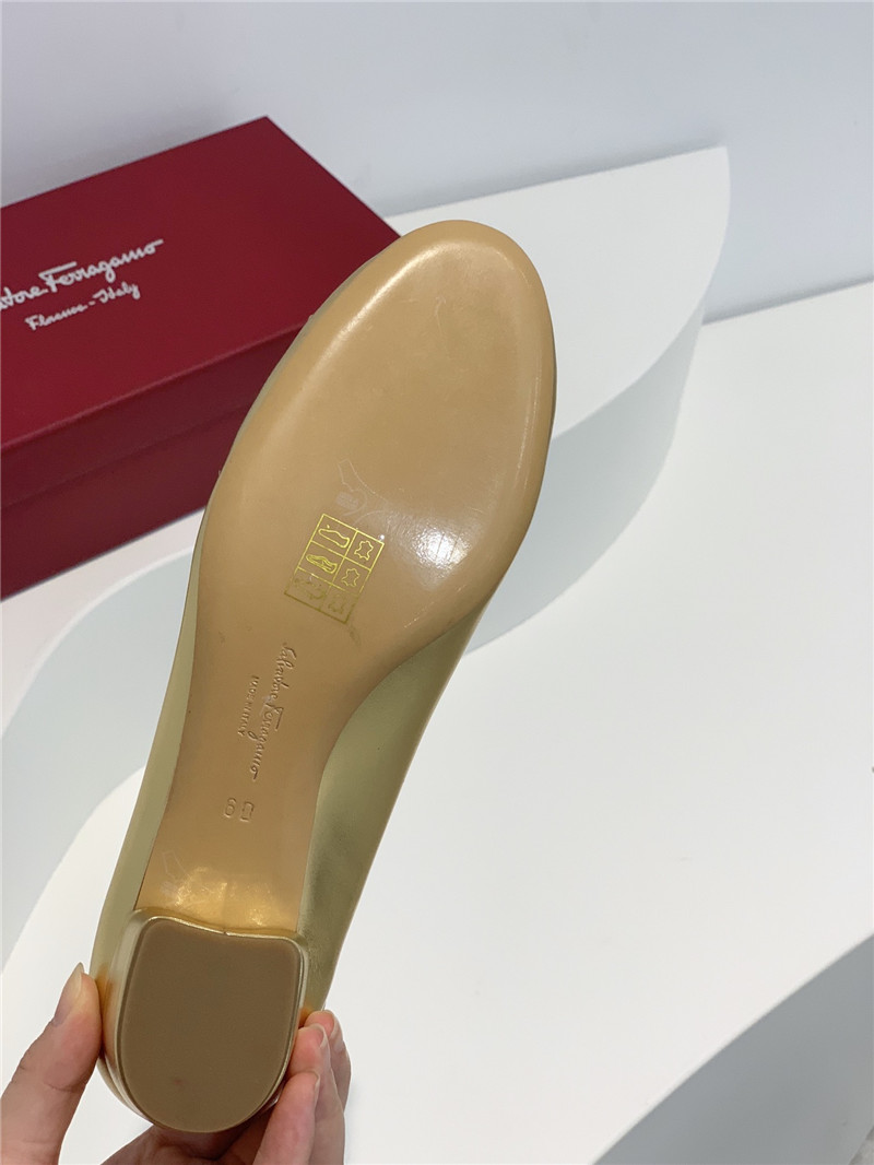 Salvatore Ferragamo scalloped wavy edge pumps
