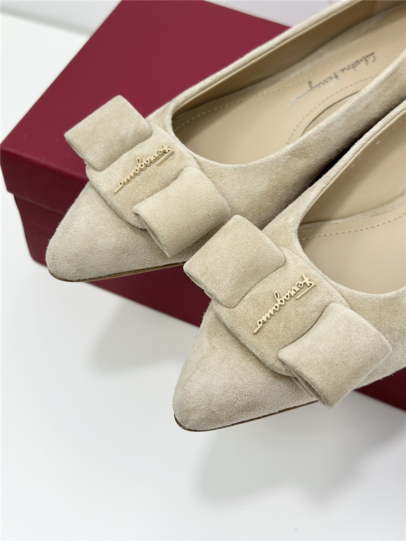 Salvatore Ferragamo pointed toe Viva ballet shoes