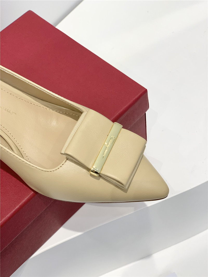 Salvatore Ferragamo double bow pointed toe high heels shoes