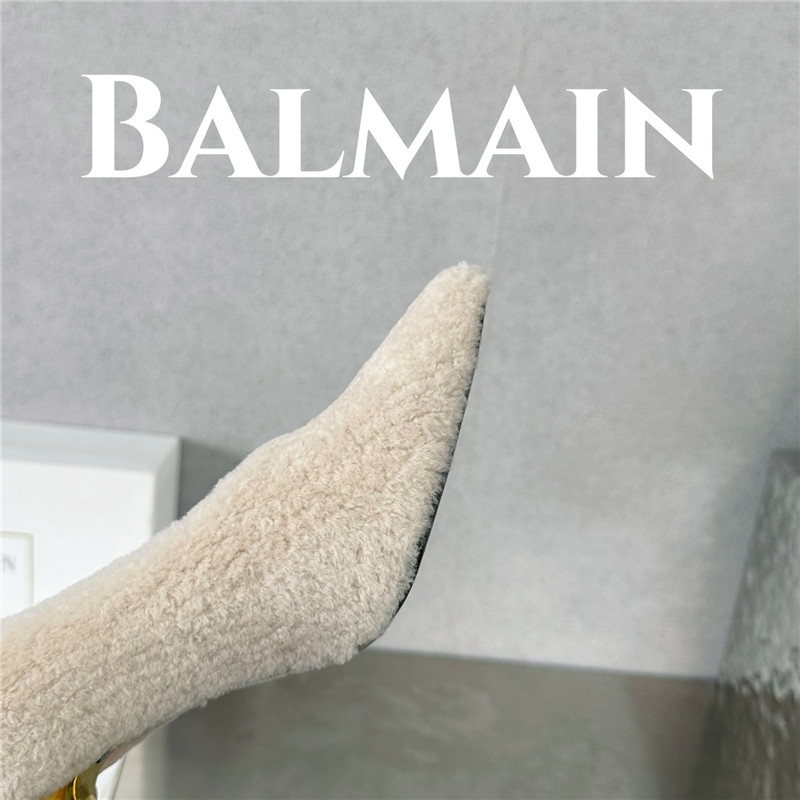 Balmain’s new Ruby lambswool stiletto mules