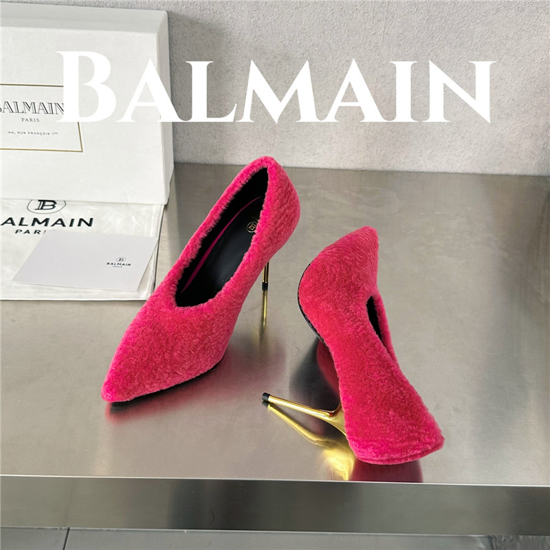 Balmain’s new Ruby lambswool stiletto mules