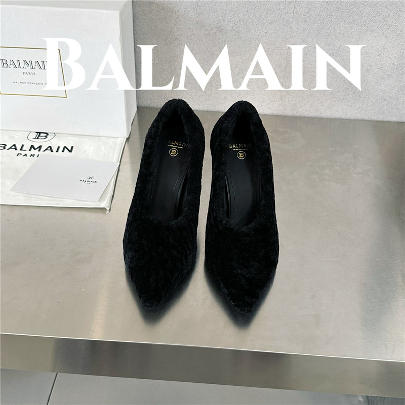 Balmain’s new Ruby lambswool stiletto mules