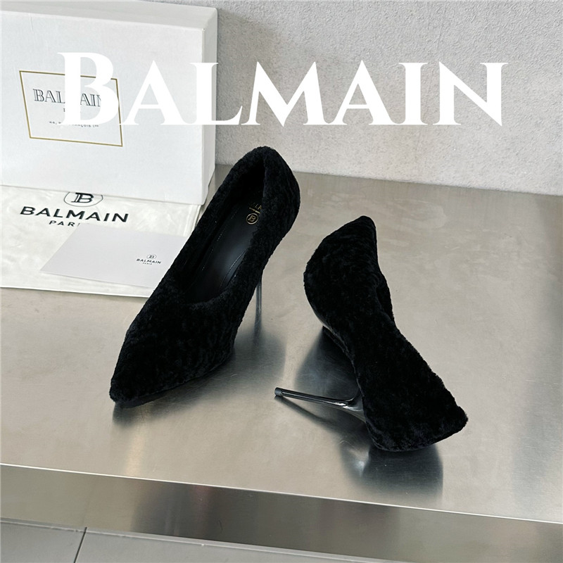 Balmain’s new Ruby lambswool stiletto mules