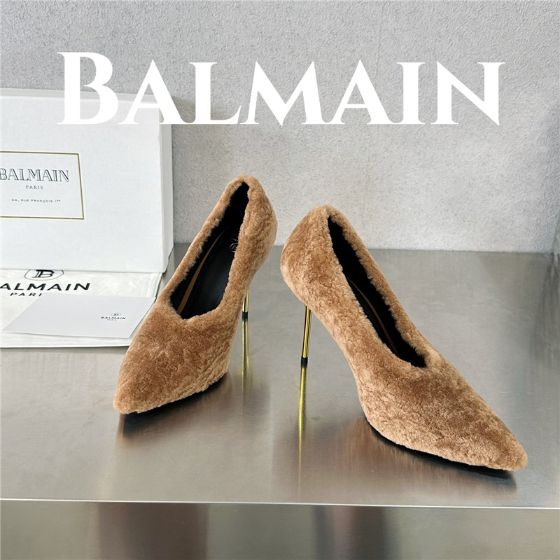 Balmain’s new Ruby lambswool stiletto mules