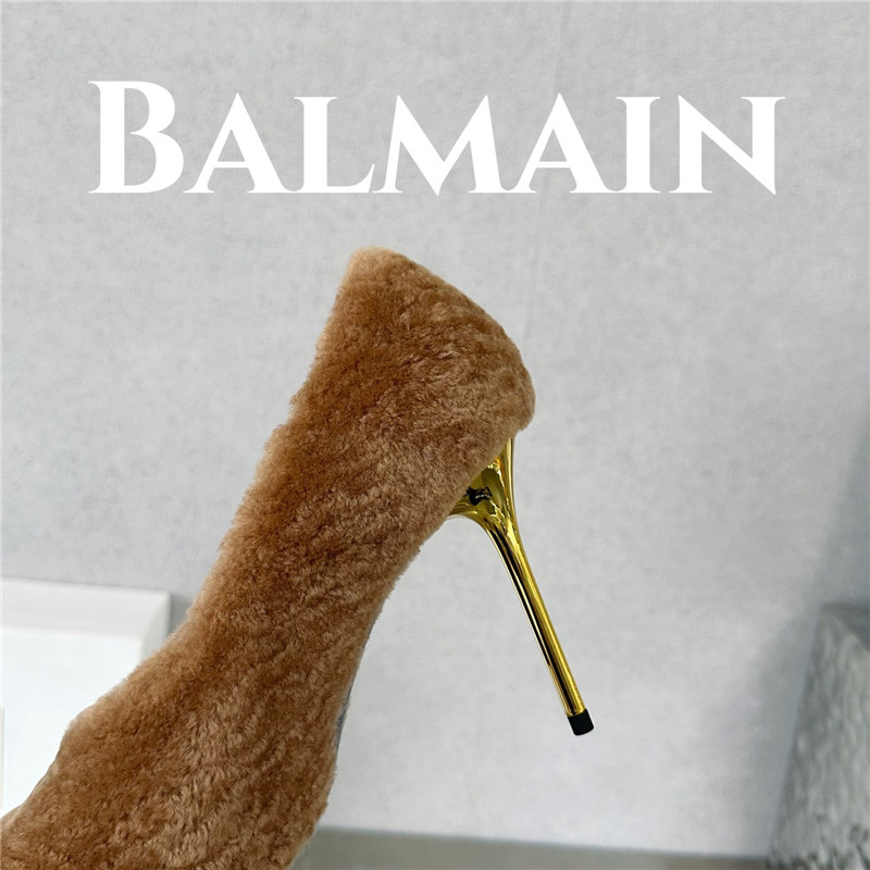 Balmain’s new Ruby lambswool stiletto mules