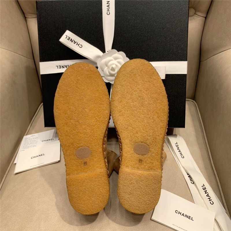 Ch**el brown suede leather shearling snow boots