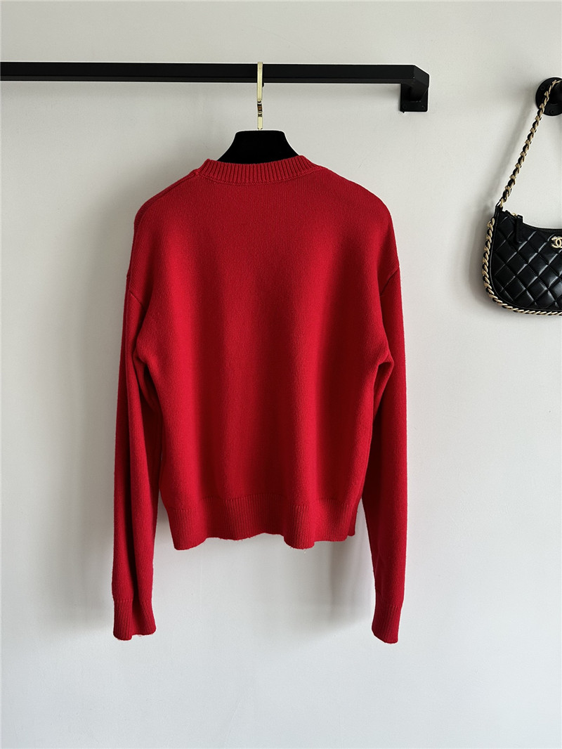 Gvc*1 dragon appliqu¨¦ logo sweater red