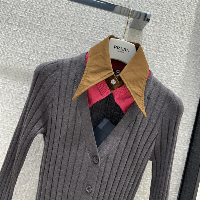 Pra*a ribbed knitted cardigan
