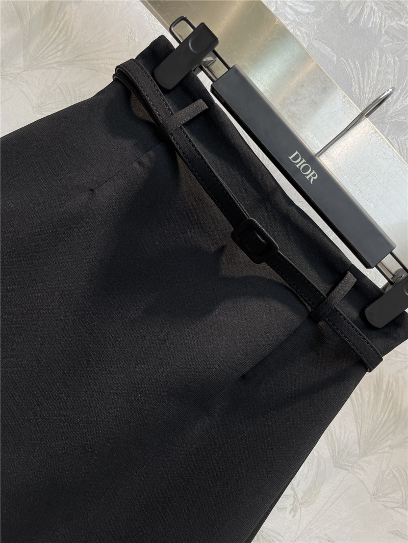 D10r belted high-waisted a-line skirt