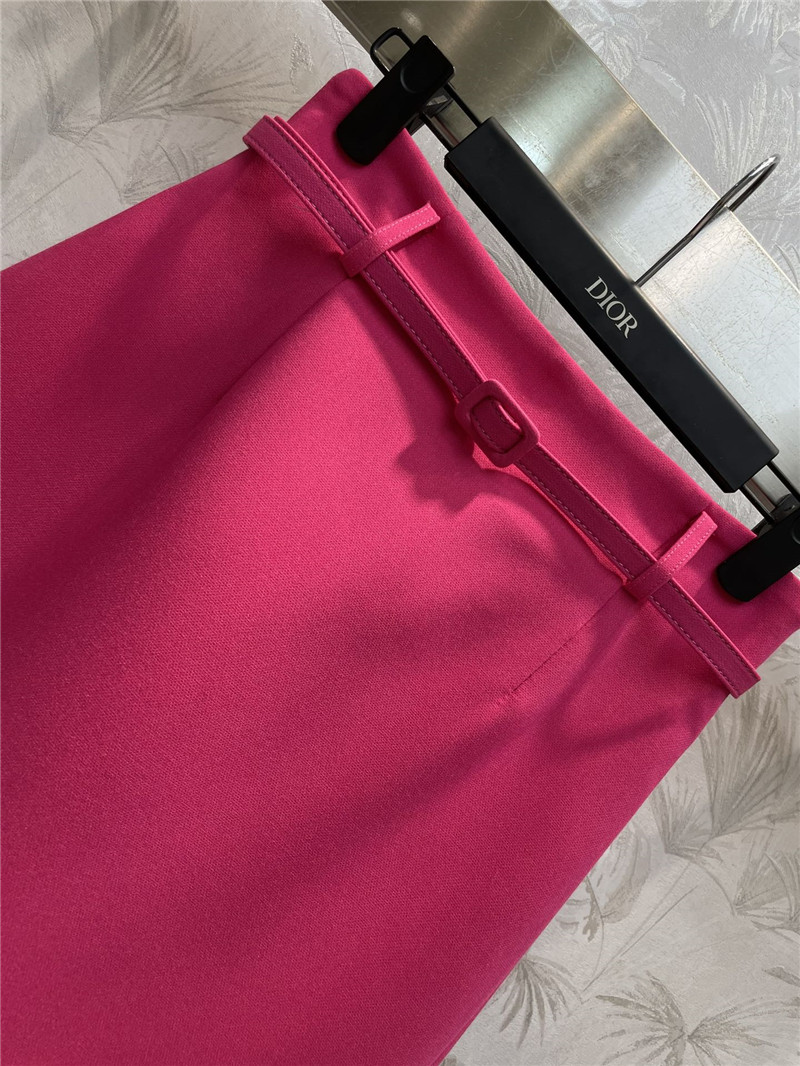 D10r belted high-waisted a-line skirt