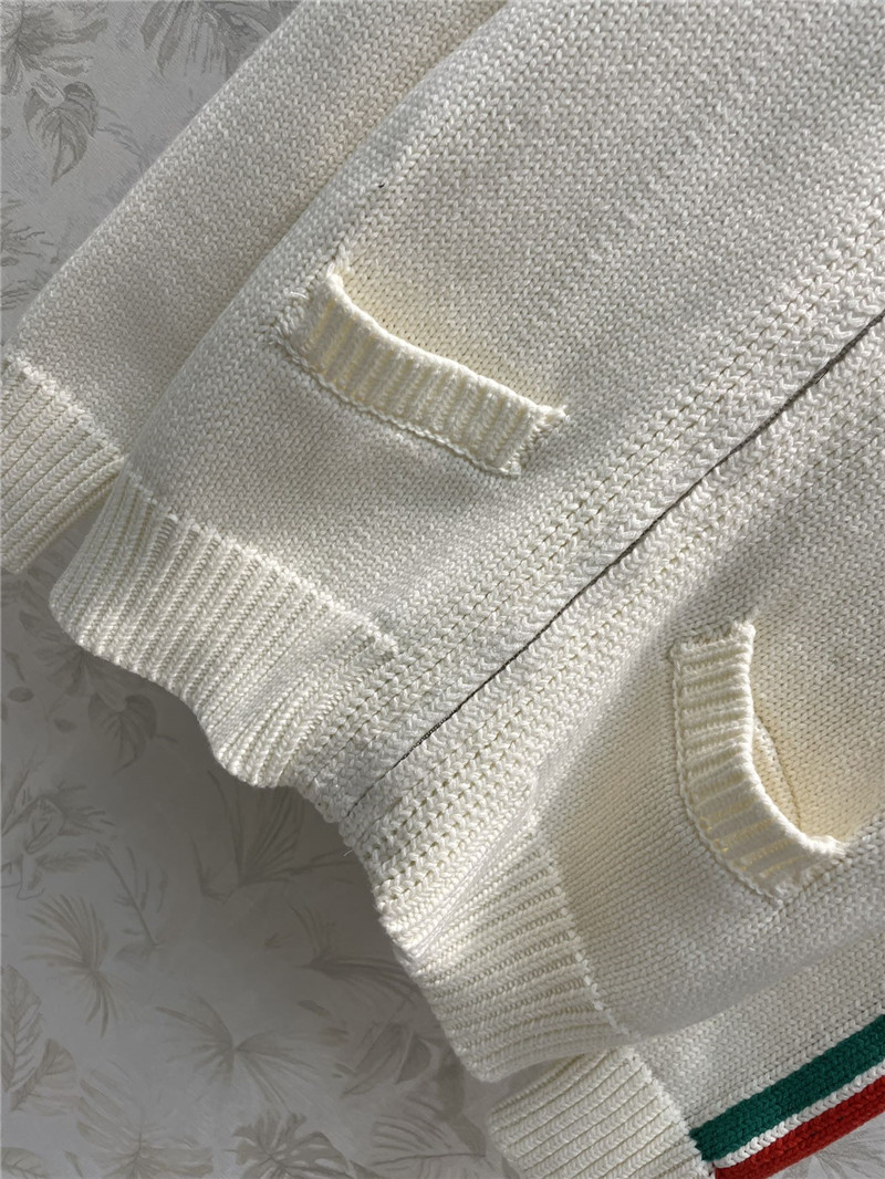 Gvc*1 lapel web knitted zip sweater