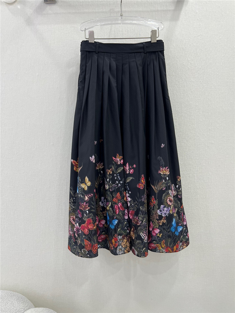 D10r belted long skirt